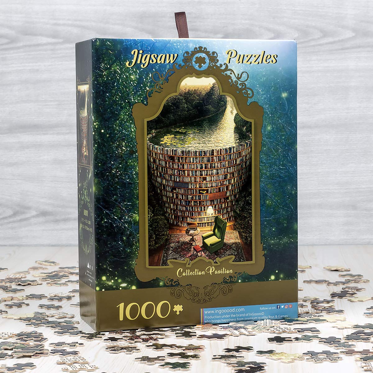 Ingooood- Jigsaw Puzzles 1000 Pieces for mature-themeds- Fantasy Series- Collection Pavilion_IG-0292 Entertainment Toys for mature-themed Special Graduation or Birthday Gift Home Decor