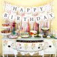 Fangleland Wildflower Happy Birthday Banner Garland Sign Party Decorations Set, Pre-strung No DIY Floral Flower Theme Birthday B