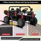 Costzon Ride On Dump Truck With Remote Control, 12V Electric Kids Utv W/Electric Dump Bed, Rocking Function, Shovel, 4 Spring Suspensions, Wireless Design, 2-Seater Ride On Car Gift For Kids (Black)
