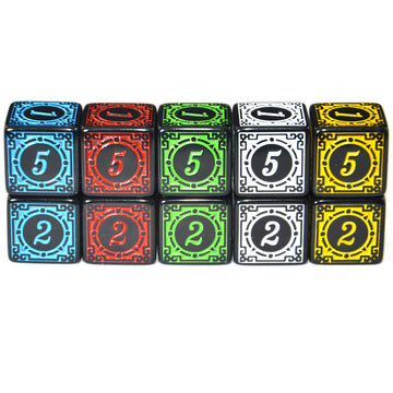 SmartDealsPro 10-Pack D6 Six Sides 16mm Dice Die for DND MTG PRG Wow Table Game Math Teaching (Mix Color)