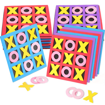 Tic Tac Toe - (Pack Of 36) Foam Tic-Tac-Toe Mini Board Game For Kids - For Birthday Party Favors, Goody Bag Fillers, End Of Year