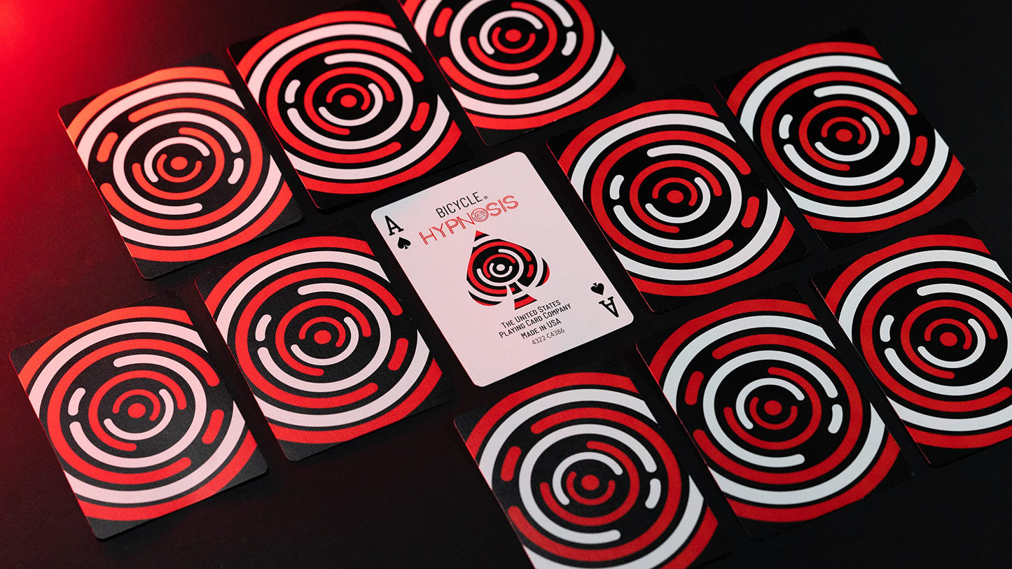 Bicycle Hypnosis Specialty Playing Cards, Red, Black, White Playing Card Deck