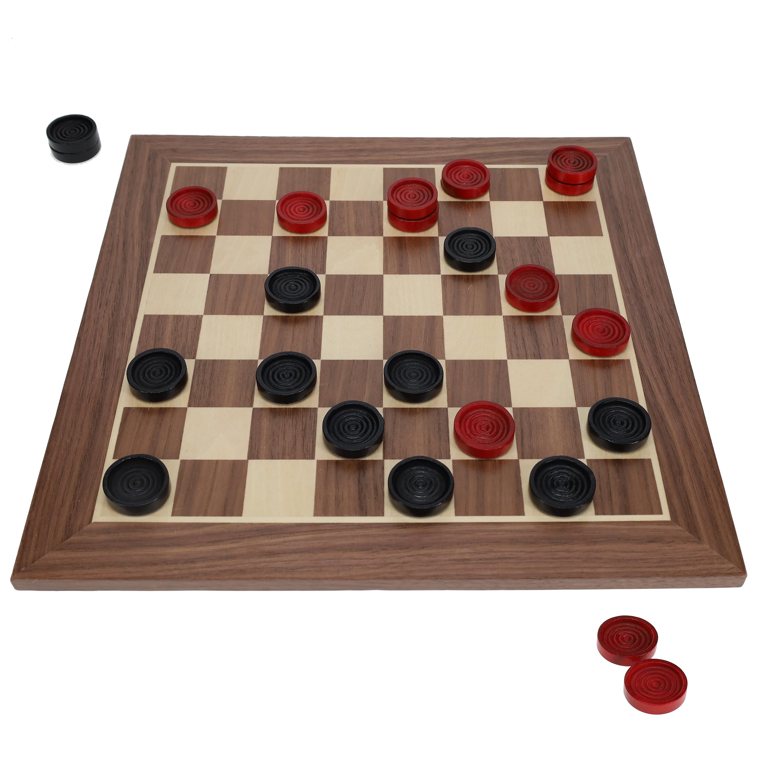 We Games Old School Red And Black Wooden Checkers Set -12 In. – Toytooth
