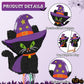 WERNNSAI Halloween Cat Pinata - Black Cat Party Decoration with Witch Hat, Paper, Kids Birthday Supplies, Includes Stick & Blindfold