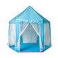 Blue Hexagon Fantasy Castle Play Tent | Princess Playhouse For Kids, Indoor And Outdoor Activities | Toys & Games, Imaginative Playtime With Role Play | 53 X 47 X 55 Inches