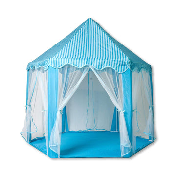 Blue Hexagon Fantasy Castle Play Tent | Princess Playhouse For Kids, Indoor And Outdoor Activities | Toys & Games, Imaginative Playtime With Role Play | 53 X 47 X 55 Inches