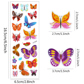 200 Counts 3D Animal Insect Small Stickers Sheets Bulk For Kids Toddlers, Foam Sticker Books For Kids