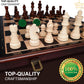 Magnetic Wooden Chess Set, 15 Inches Chess Set Board Games, Foldable Chess Board Game, Handmade Portable Travel Chess Game, Ches