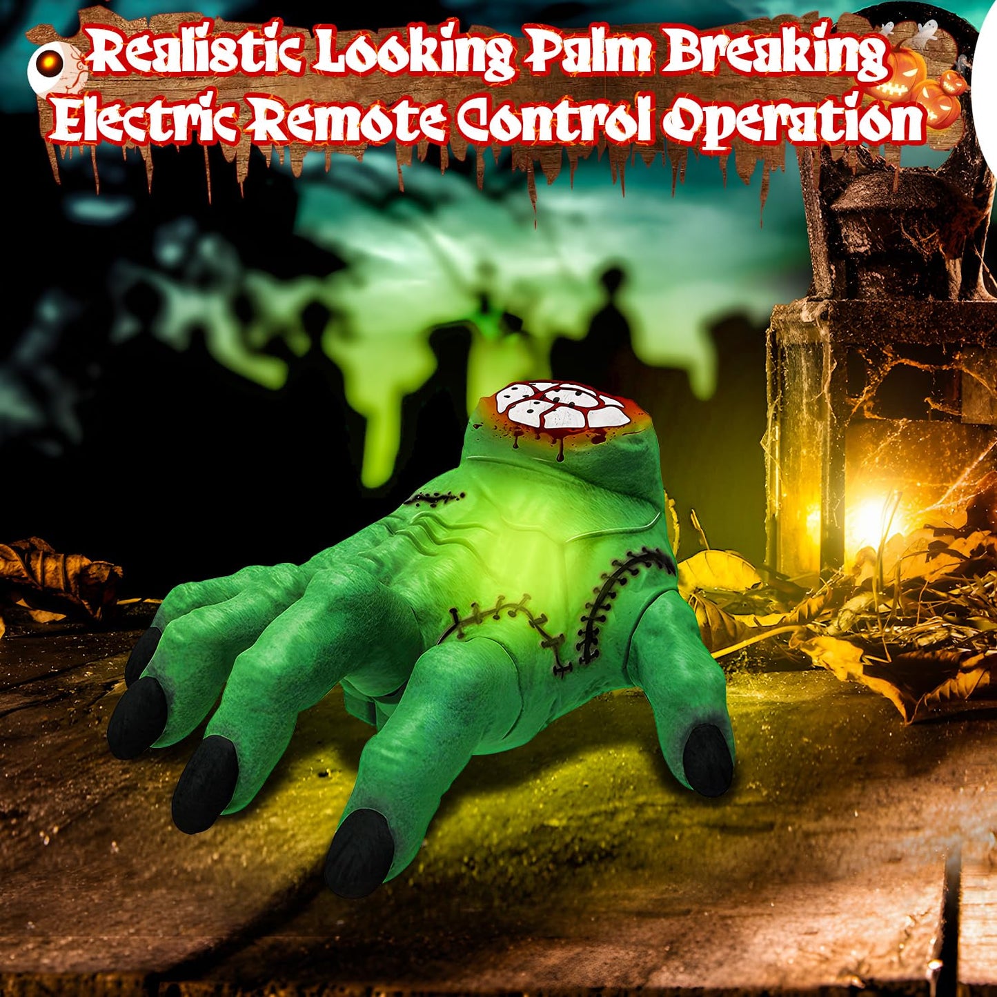 AMARONE Remote Control Crawling Hands Childrens Toys - Spooky Action and Musical Effects, LED Lights, Toys 3 4 5 6 7 8 9 10 11