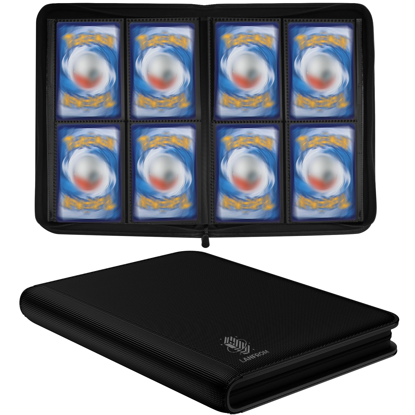 Trading Card Binder with Sleeves  enhanced 4 Pocket Ringless Card Binder 160 Side Loading Pocket PU Card Collection Binder  Collectible Card Albums Card Folder for MTG  TCG  Sports Cards  Game Cards