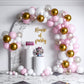 House Of Party Pink Balloons - Silver &Patel Pink Balloons Arch - Pink And White Balloon Garland Kit For Birthday Decorations, B