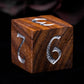 HDdais 7PCS Wooden DND Dice Set, Red Sandalwood D&D Dice with Metal Box for Role Playing Games, d and d Gifts