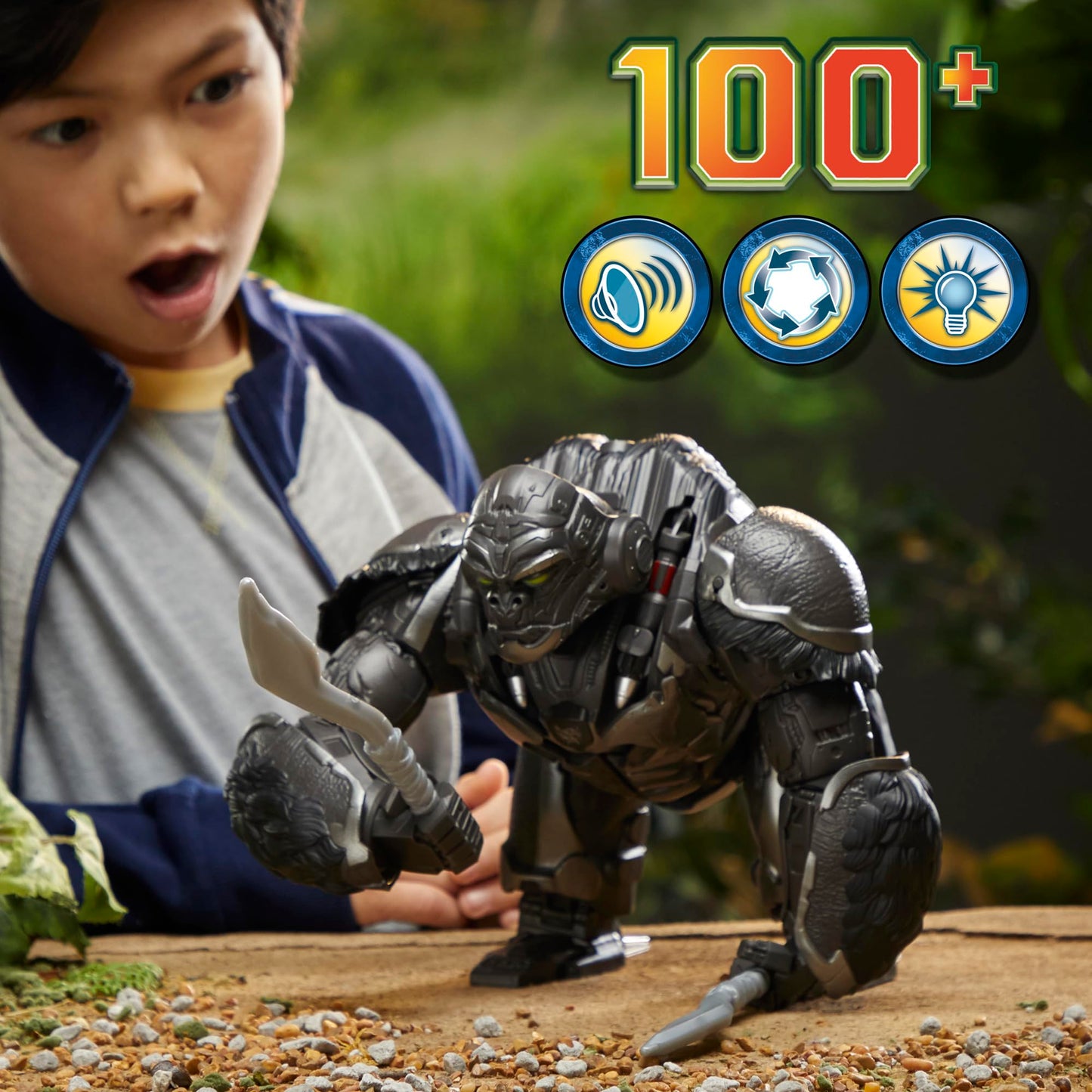 Transformers Toys Rise of The Beasts Command & Convert Animatronic Optimus Primal Toy  12.5-Inch  Toys for Boys and Girls Ages 6 and Up