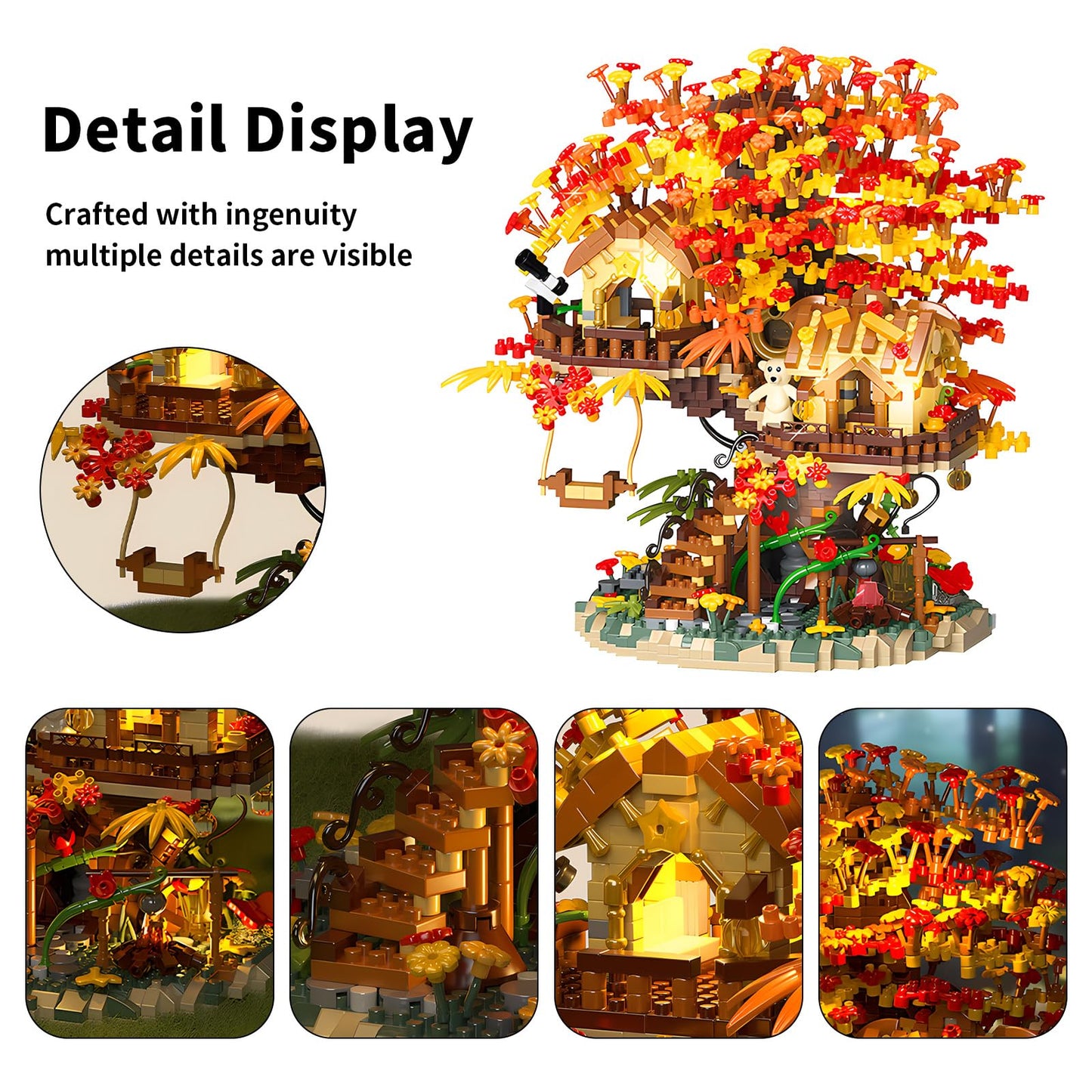 HJPLPXH Cherry Blossom Bonsai Tree Building Blocks Set, 2725 Pieces, Micro Mini Architecture Kit for Adults and Kids, 1:24 Scale, Plastic