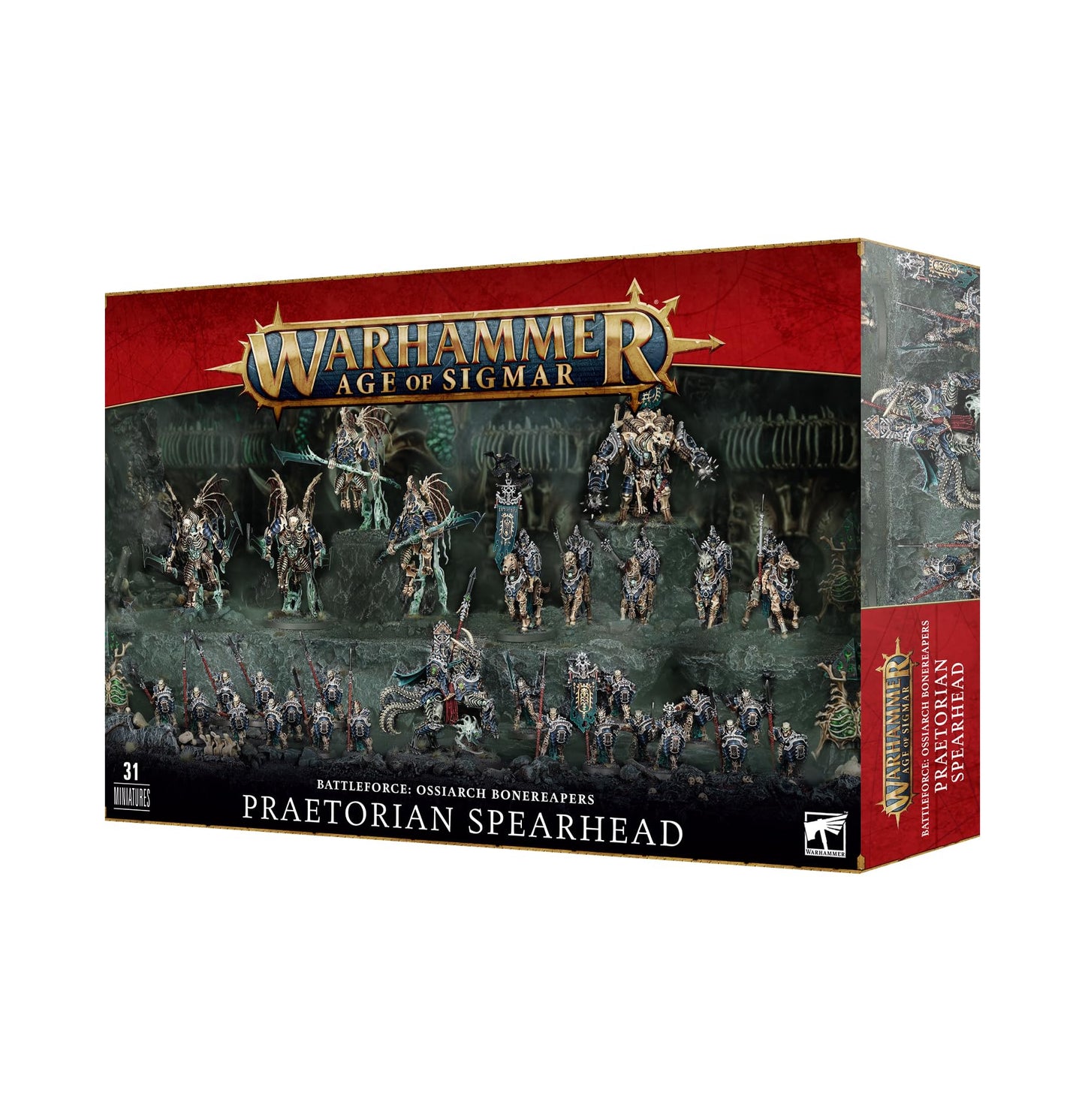 Games Workshop Warhammer AoS Battleforce 2023 Ossiarch Bonereapers Fer de Lance Prétorien Model 94-44 - Black Plastic