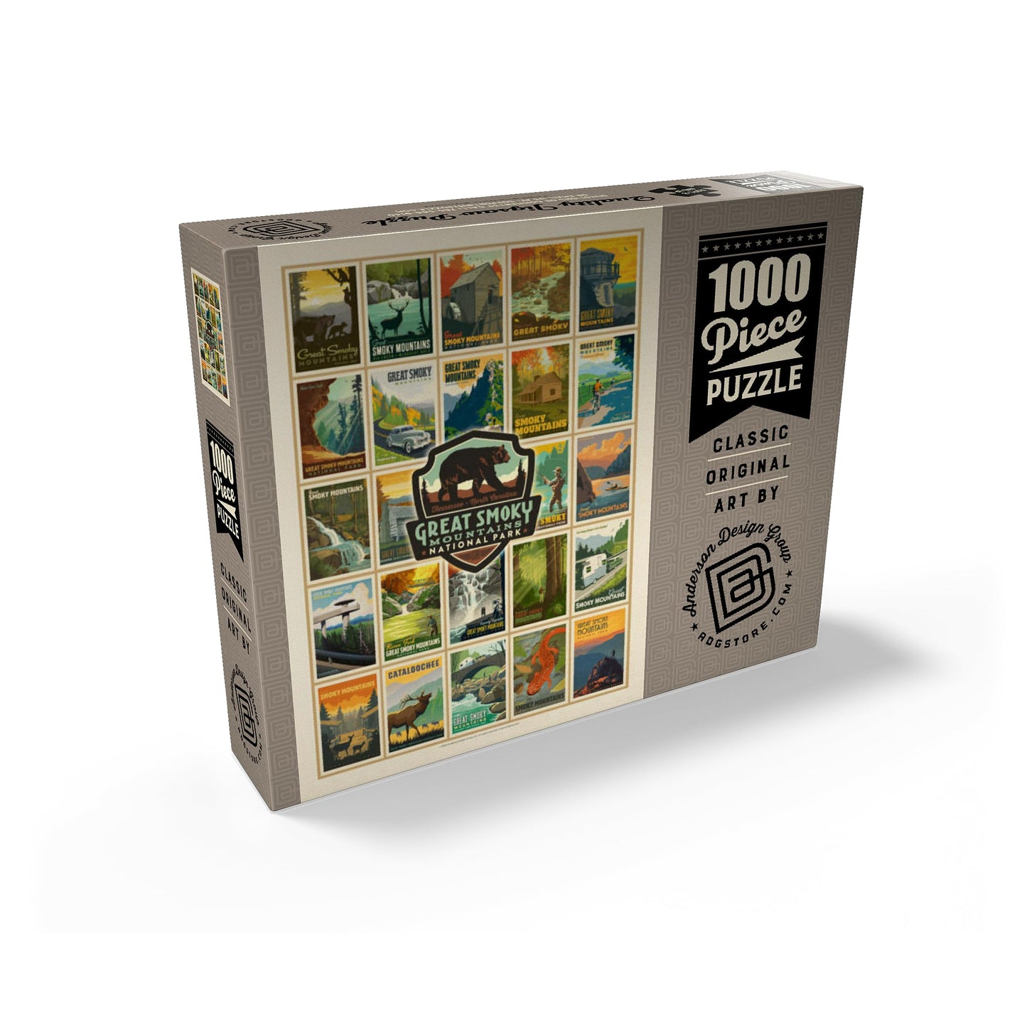 Mypuzzle Great Smoky Mountains National Park: Multi-Image-Print, Vintage Poster - Premium 1000 Piece Jigsaw Puzzle For Adults