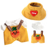 17 cm Doll Clothes  3-Piece Set Stylish Clothes for 17cm Doll  enhanced Outfit with Accessories for Doll - Red Heart Yellow Hat & Polo Shirts & Pumpkin Romper (NO Doll)