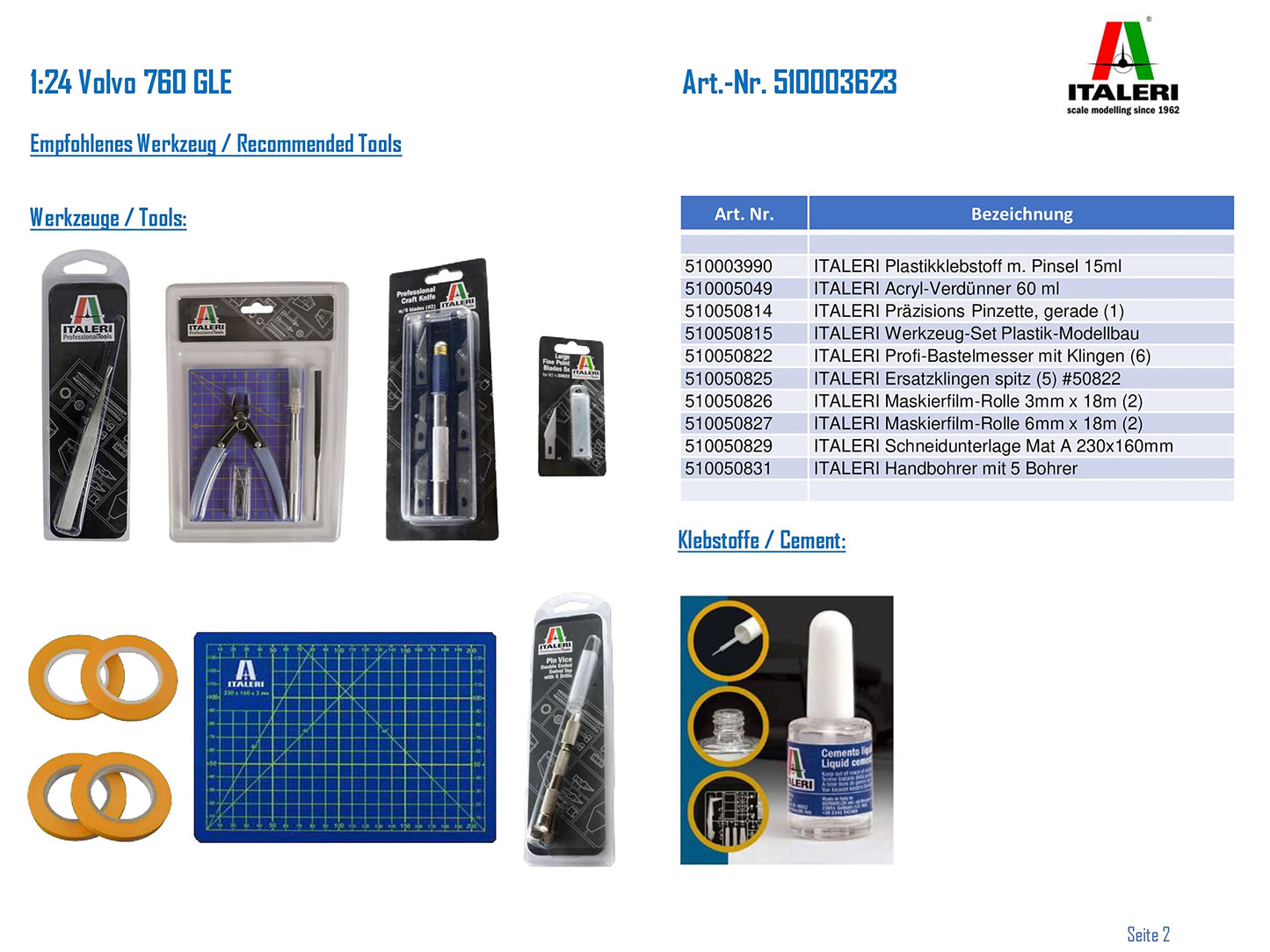 Italeri Volvo 760 GLE 1:24 Scale