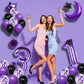 Naninuneno 31St Birthday Decorations Set For Girl Women Boy Men,Purple Black 31 Happy Birthday Balloons Supplies With Purple Num