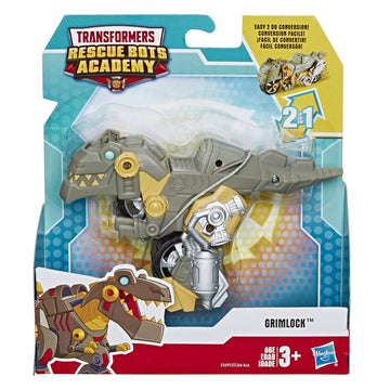 Transformers Playskool Heroes Rescue Bots Academy Grimlock Converting Toy Robot, 4.5' Action Figure, Toys For Kids Ages 3 & Up