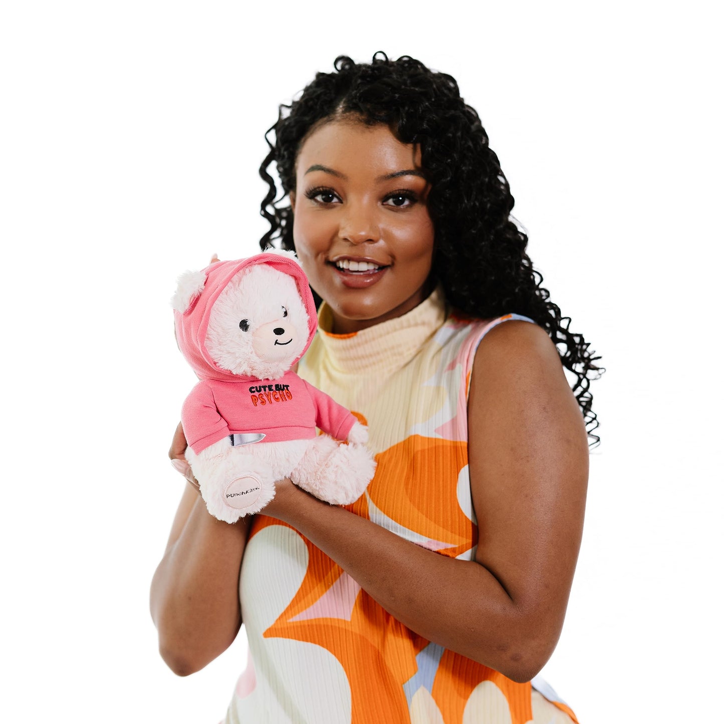 Punchkins Teddy Bear Plushie - Cute but Psycho Sassy Stuffed Bear, Cute Teddy Bear Toy for Gifting