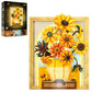 JMBricklayer Flowers Sunflower Building Sets for mature-themed with Lights 70004  Van Gogh Wall Art Crafts Ideas Flower Bouquet  Painting Frame Room Decor  Thanksgiving Christmas Birthday Gifts for Women Girl