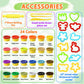 Stocking Stuffers for Kids - 24 Colors DIY Playdough Bulk Pack Classroom - Christmas Stocking Stuffers with 16 Sculpting Tools -