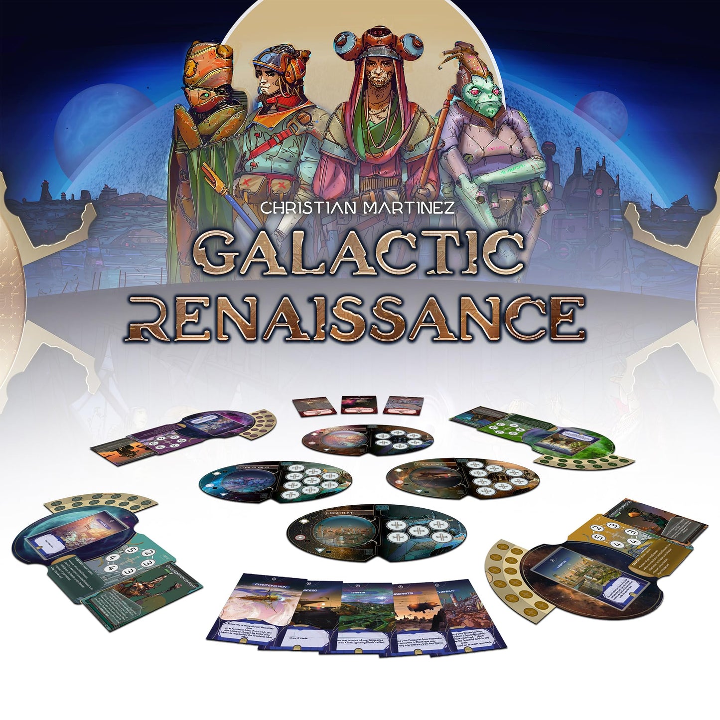 Matagot Galactic Renaissance - Strategy Board Game, Sci-Fi Theme, 2-4 Players, Ages 14+, 90 Min Playtime, Multicolor, Model MAT-GAL-001-284