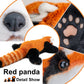 Chongker Red Panda Plush Toy, Large Weighted Stuffed Animal, Handmade Polyester, Cute Red and Brown, Model BPWild-A0001