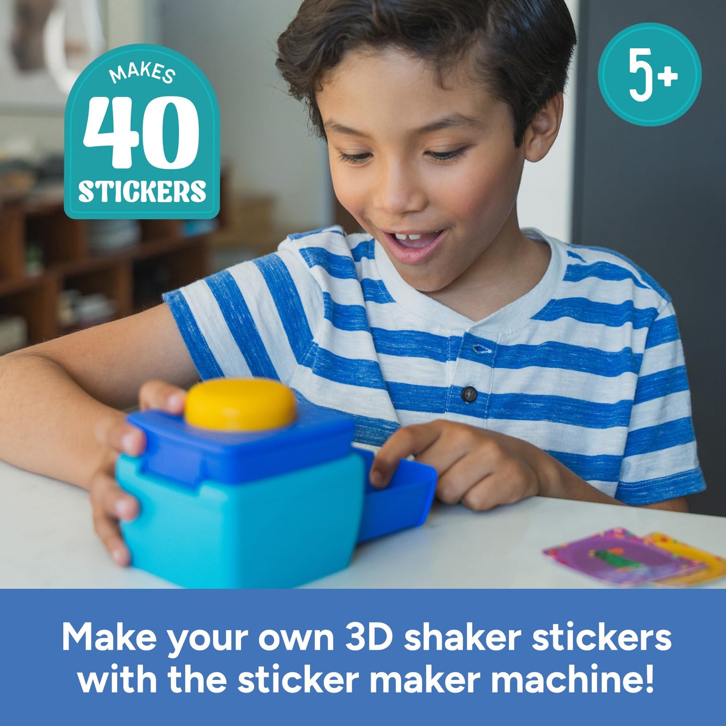 Educational Insights 3D Sticker Maker Kit - Craft Kit for Kids, Mess Free Activity, Make Your Own Sticker Machine, DIY Puffy Sti