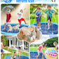 Ysjilide Non-Slip Large Sprinkler Splash Play Mat,Splash Pad For Kids And Dog (Blue, Xl-68)