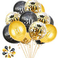 Jonhamwelbor 30Th Birthday Balloons Gold And Black Party Decorations 15 Pack 12 Inch Latex And Confetti Balloon Printed With Hap