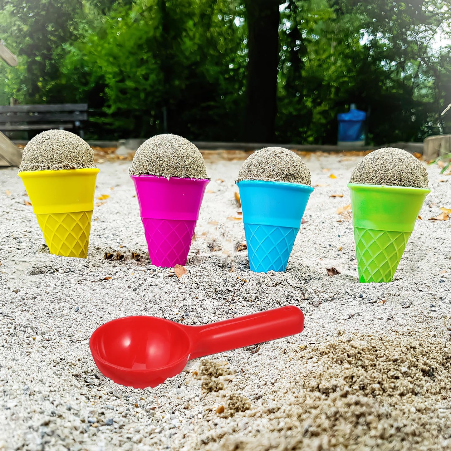 Toyvian 1 Set 6pcs Toys for Children Beach Toy Kids Beach Toys Sand Scoop and Cone Scoop Cones Children Ice Cream Cones Sand Chi