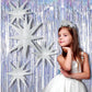 Toniful 8 Pcs White Star Foil Balloons Large Star Balloons White Explosion Star Mylar Balloons For Party Backdrop Christmas New