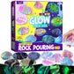 LAOESE 2 in 1 Rock Painting Art Kit - Glow in The Dark Pouring Rock Kit - Arts and Crafts for Kids Girls & Boys Ages 6-8, 8-12, 