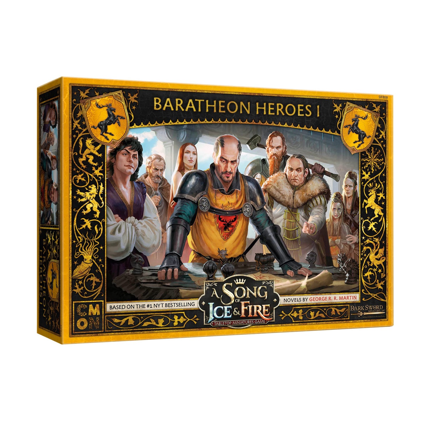 Cmon A Song Of Ice And Fire Tabletop Miniatures Baratheon Heroes I Box Set - Leaders Of The Stormlands, Strategy Game For Adults