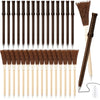 Fumete 30 Pieces Halloween Witch Broom Ballpoint Pen Bulk Halloween Party Favors Witch Wand Broomstick Ballpoint Pen with Pen Ca