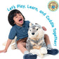 TigerHart Plush Dog - Winry The Wolf, 27 Inch, White, Soft Polyester Stuffed Animal