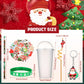 Seenelling 24 Set Christmas Stationery Party Favors for Students Xmas Gift Cups Filler with Keychain Pencil Straw Silicone Brace