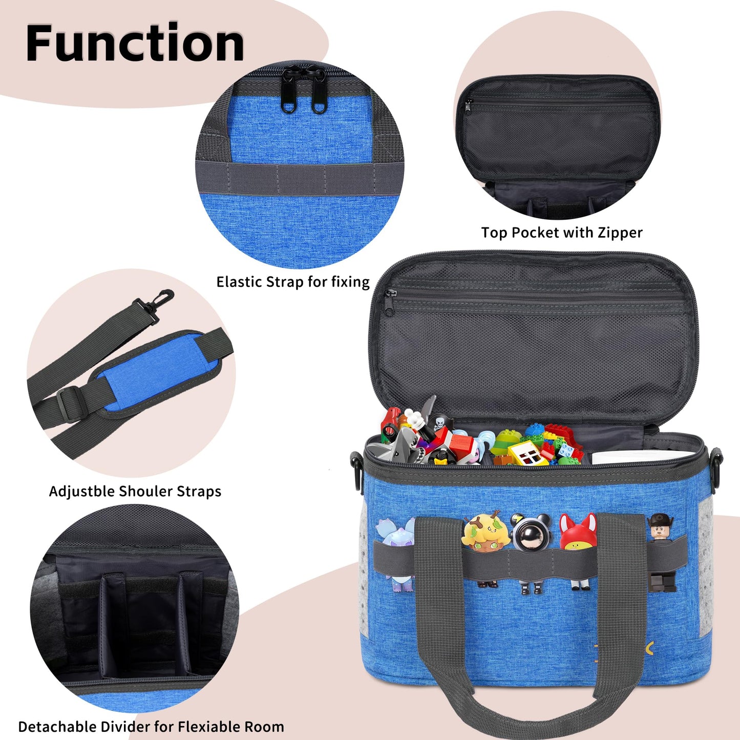 Ibvivic Toniebox Carrying Case For Toniebox Figures/Starter Set Waterproof Tonie Storage, Blue