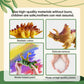 XINSITE 46PCS Dinosaur Toys Playset - Realistic Jurassic Figures with Eggs, Trees & Fence - Multicolor for Kids 3-7 Years