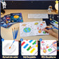 Kosiz 24 Watercolor Coloring Books with Brushes Space Party Favors Bulk Mini Painting Kits for Kids, Christmas Stocking Stuffers