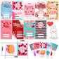 90Pcs Prefilled Cards With Pop Fidget Toys Bulk-Valentines Day, Valentine Exchange For Classroom, School Party Favors For Kids,