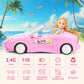 UMONIE Pink Remote Control Car for Girls, 2.4Ghz Racing Car for Toddler, 1:18 RC Car Toys for Kids with Doll, 100 mins with Rech