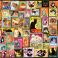 Buffalo Games 750 Piece Jigsaw Puzzle - Cats on Stamps - Large Multicolor - Paper - Model 17319 - Perfect for Game Nights