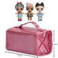 Leeche Storages & Display Case For Dolls Compatible With All Lol Surprise Dolls,Easy Carrying Storage Organizer Clear View Case(