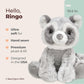 Bearington Ringo Plush Raccoon Stuffed Animal, 10.5 Inch, Soft Plush Material, Gray and Black