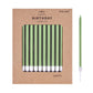 PHD CAKE 24-Count Green Long Thin Metallic Birthday Candles, Cake Candles, Birthday Parties, Wedding Decorations, Party Candles