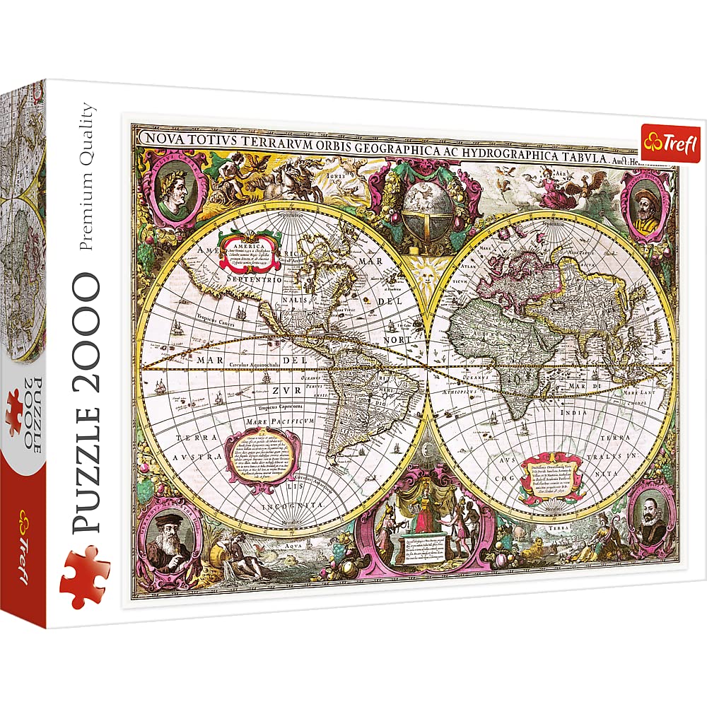 Trefl 2000 Piece Jigsaw Puzzle  A New Land and Water Map of The Entire Earth  1630