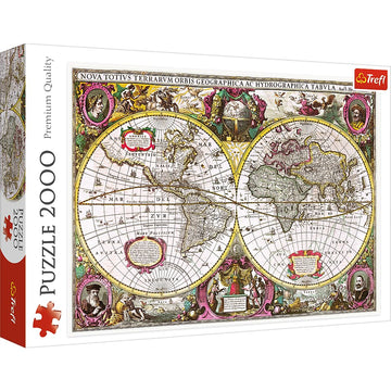 Trefl 2000 Piece Jigsaw Puzzle  A New Land and Water Map of The Entire Earth  1630